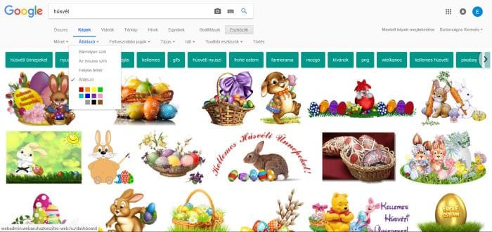 Hogyan tudunk animált és átlátszó hátterű képekre keresni a Google-val?