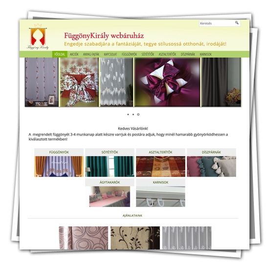 Stílusos függönyök személyre szabva és webáruházba csomagolva